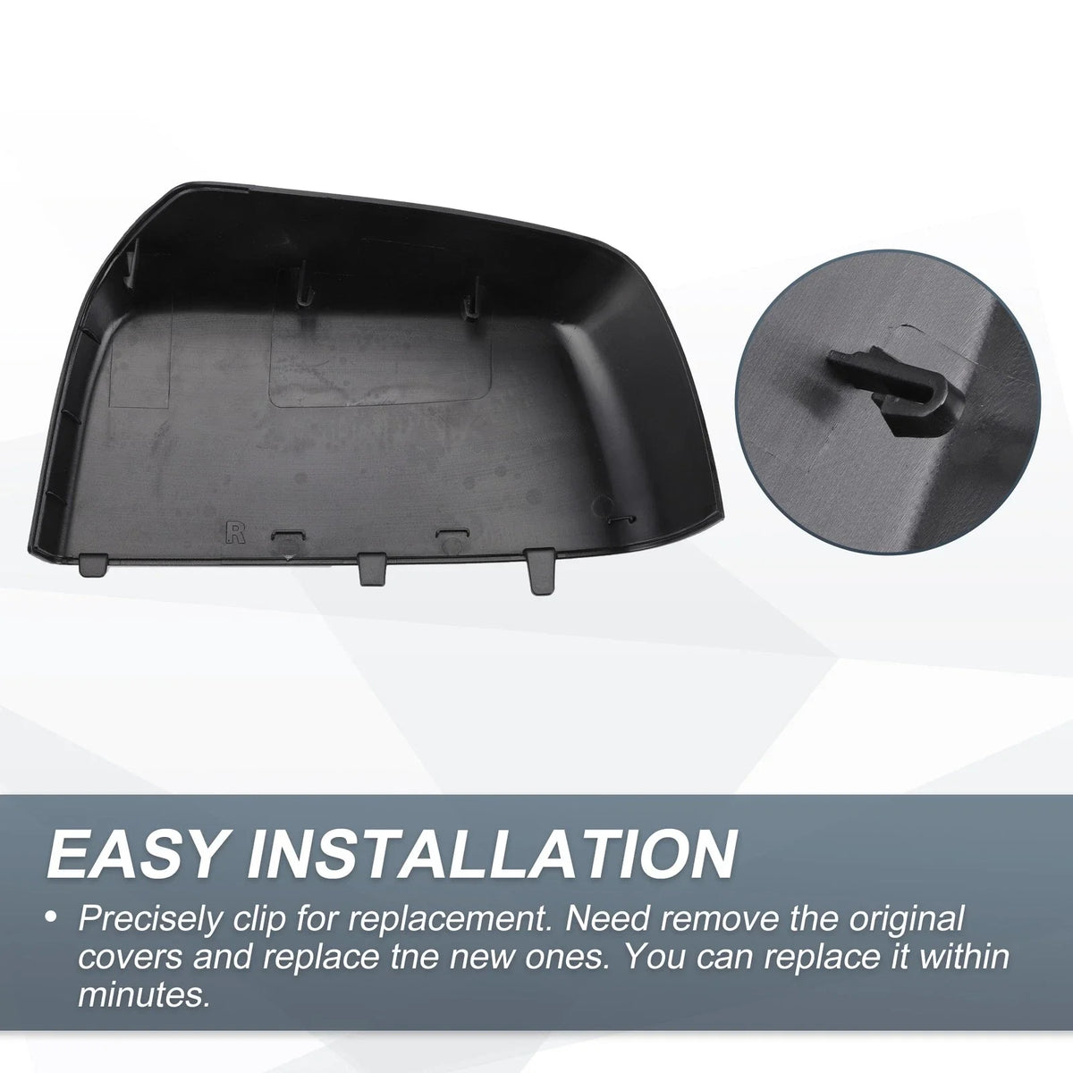 Right Side Rearview Mirror Cover Cap Gloss Black for Chevrolet Colorado (2015–2022)