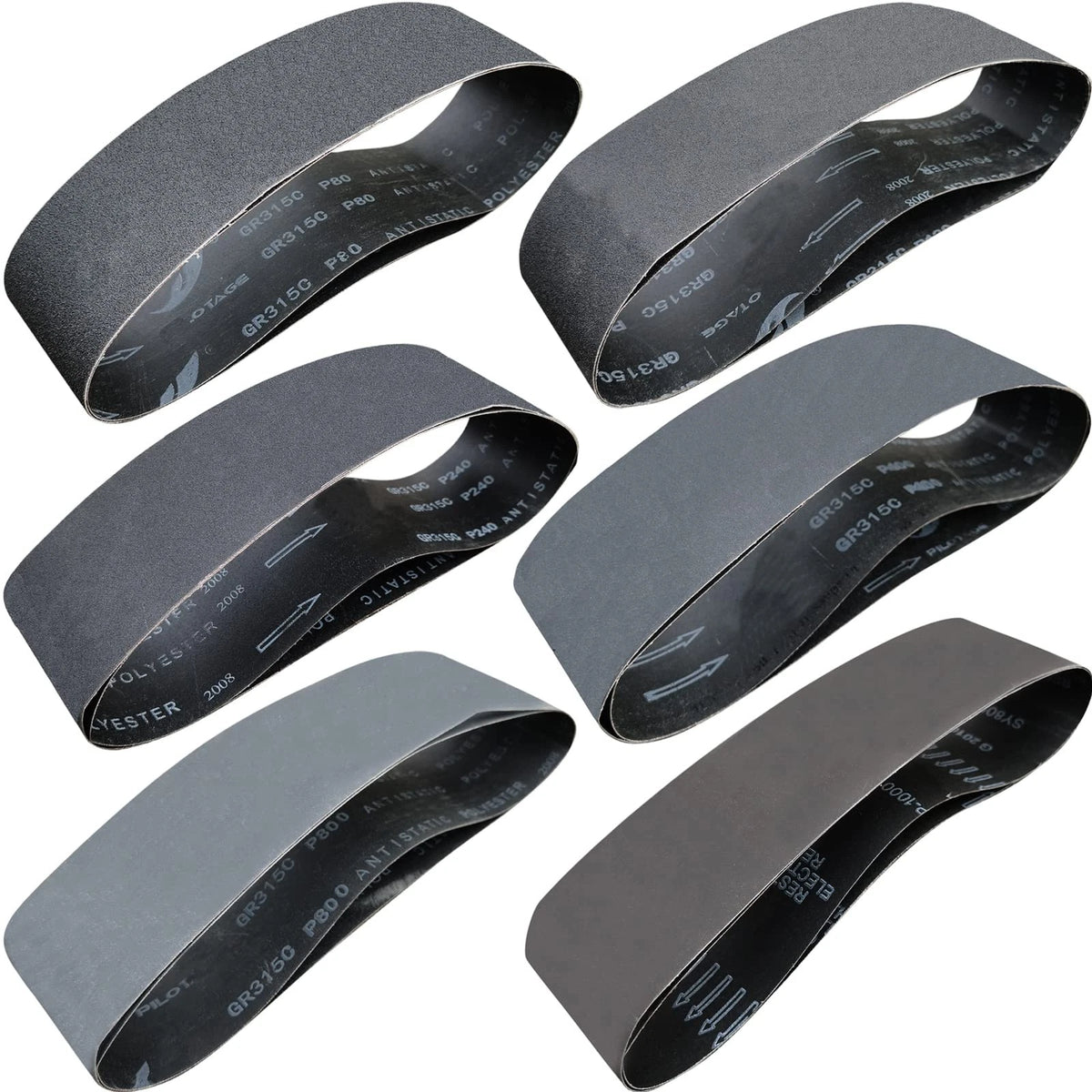 4x36 Sanding Belts Set of 12 - Silicon Carbide Grit for Knife Sharpening