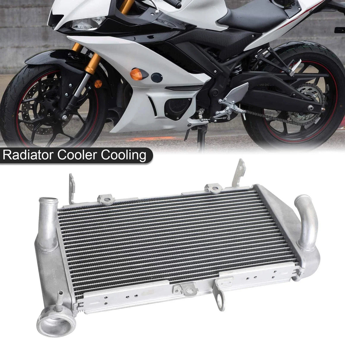 Silver Radiator Cooler for Yamaha YZF R3 (2015–2021)
