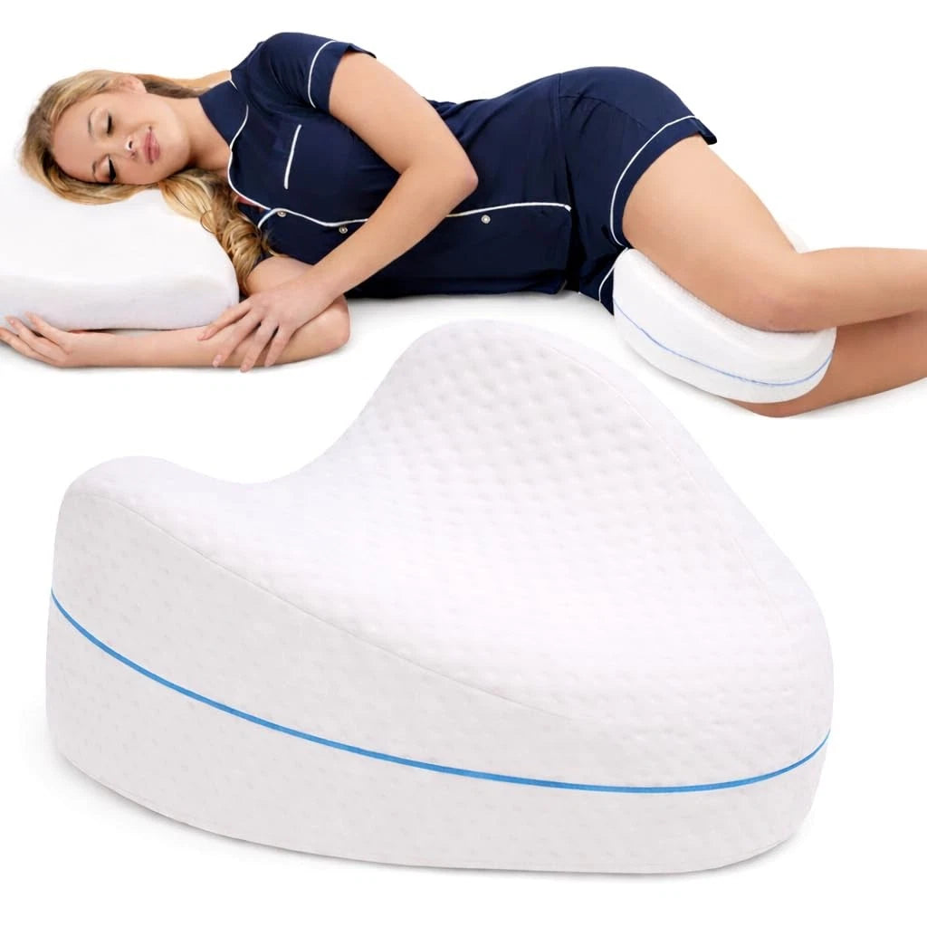 Orthopedic Leg Pillow for Side Sleepers - Memory Foam Knee Support