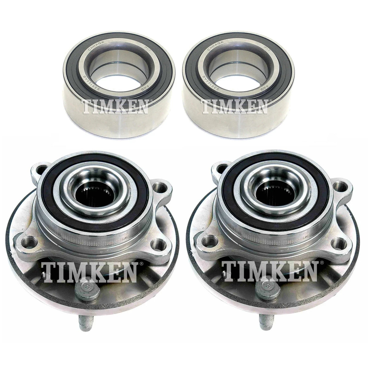 Front & Rear Wheel Bearings & Hubs Kit for Ford Edge, Lincoln MKX (2007–2018)