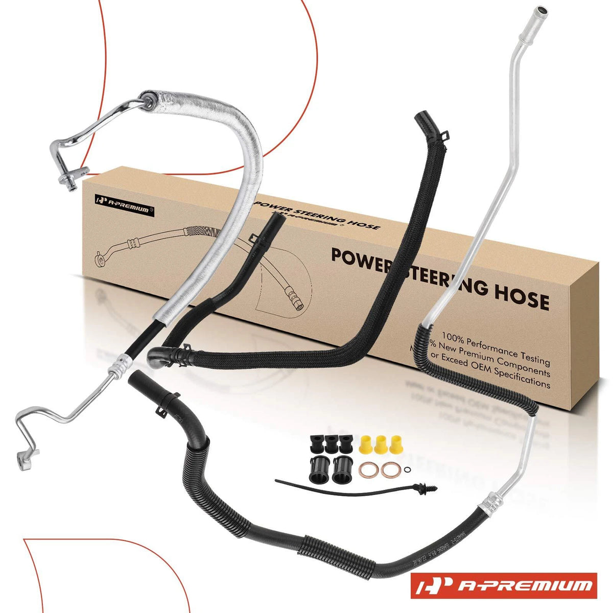 3X Power Steering Pressure & Return Line Hose for Ford Edge (2015–2023)