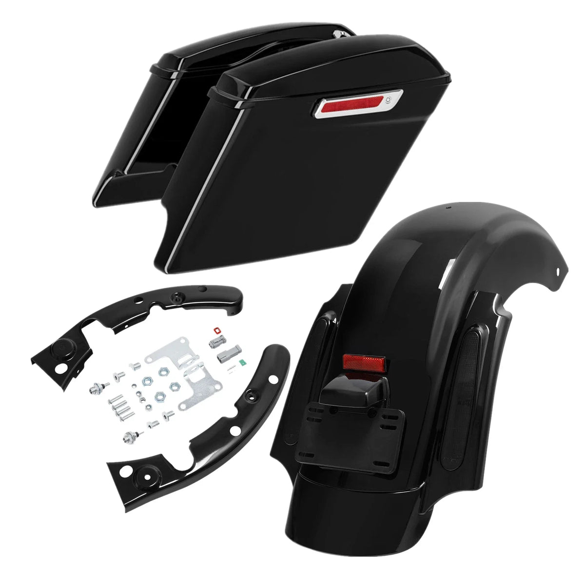 5" Stretched Hard Saddlebags & Rear Fender for Harley Electra Glide (2009–2013)