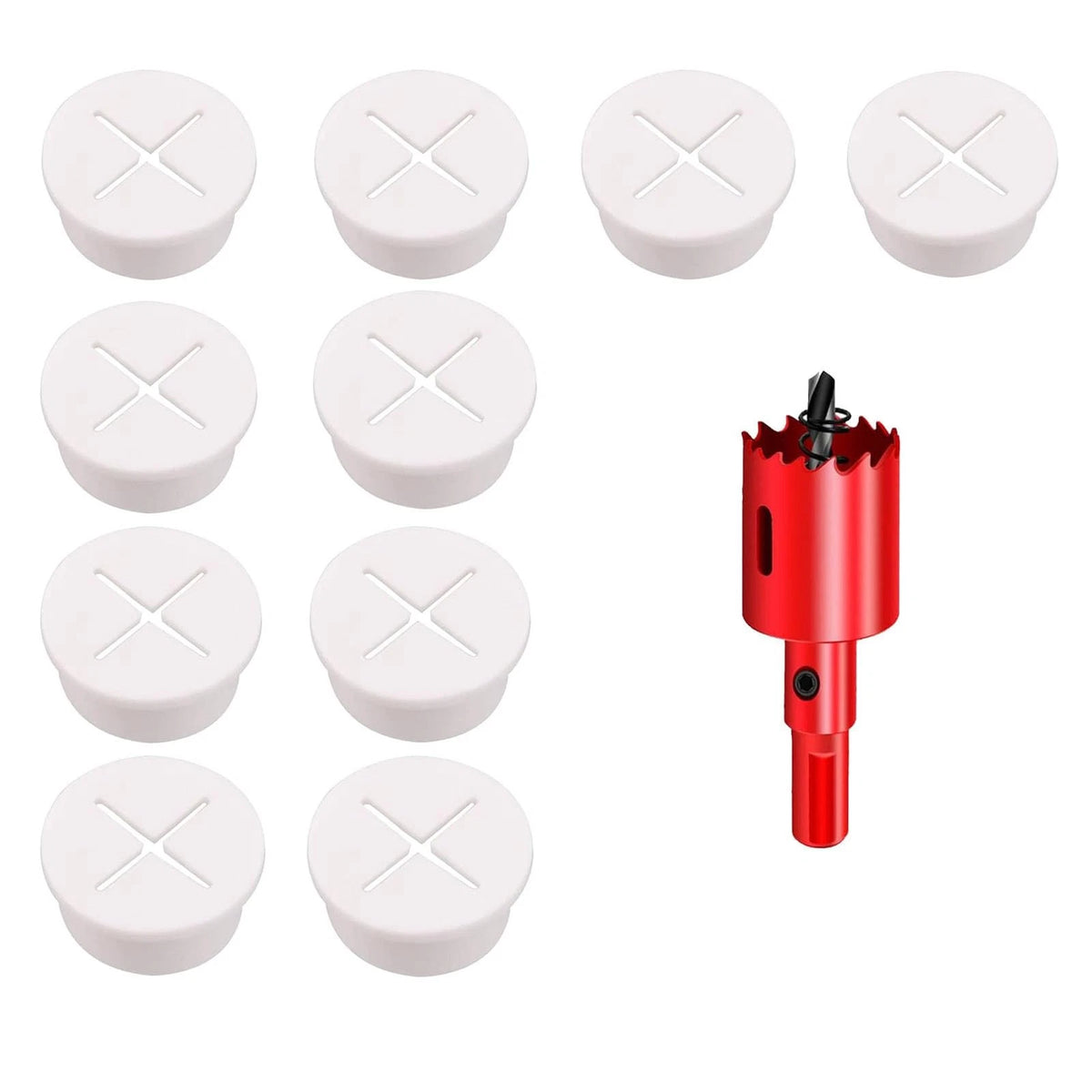 10PCS Desk Grommet 1 Inch (25mm) White for Various Applications