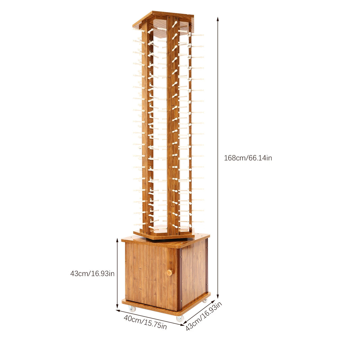 Sunglasses Rack Display Stand Case - 5-Sided Floor Holder