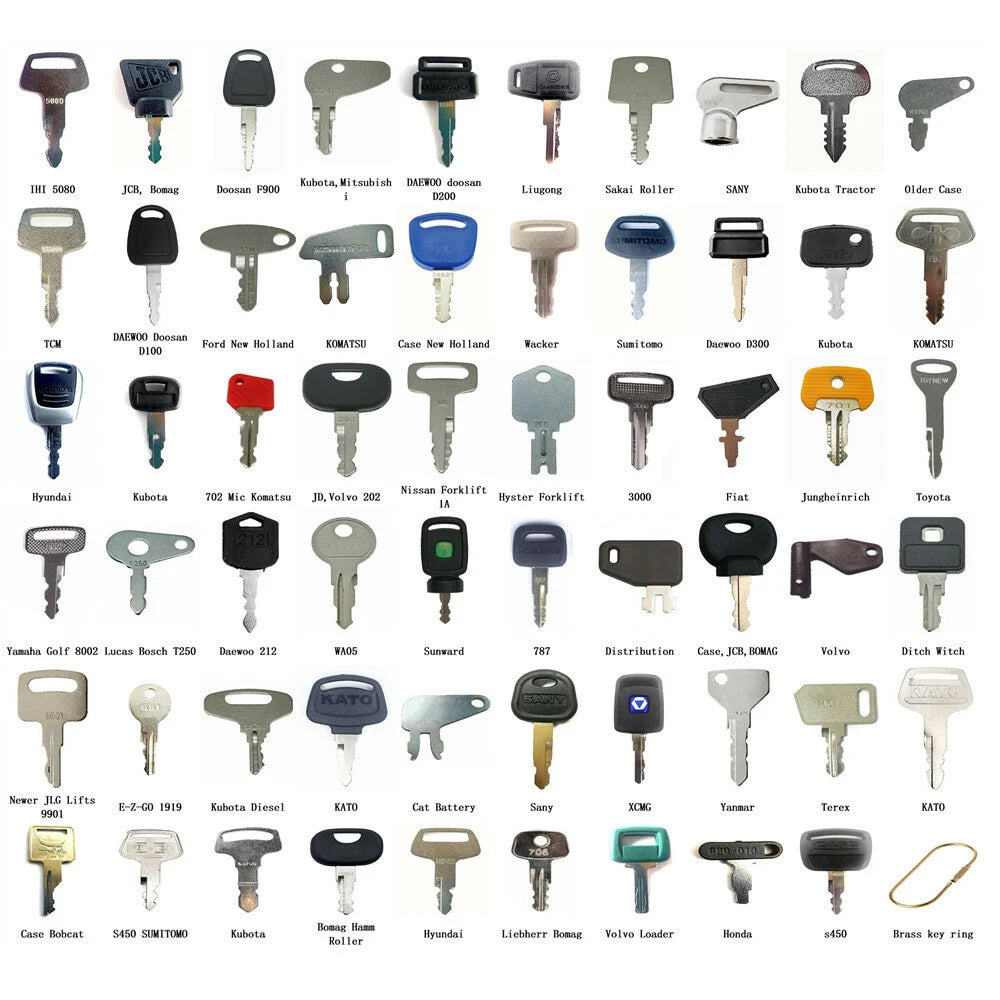 59 Key Construction Ignition Key for Sakai Doosan Daewoo TCM