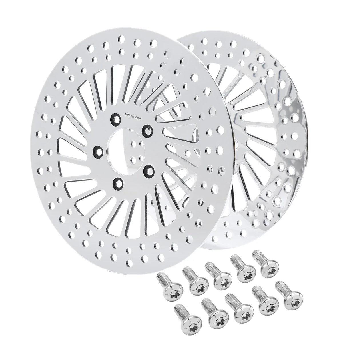 Front Brake Rotor Disc & Bolts for Harley Touring Electra Road Glide (2008–2023)