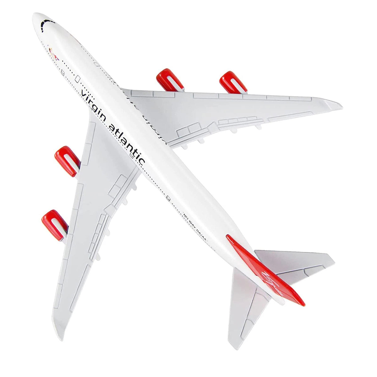 Retro 1/400 Virgin Atlantic B747 Airplane Model Diecast Aircraft