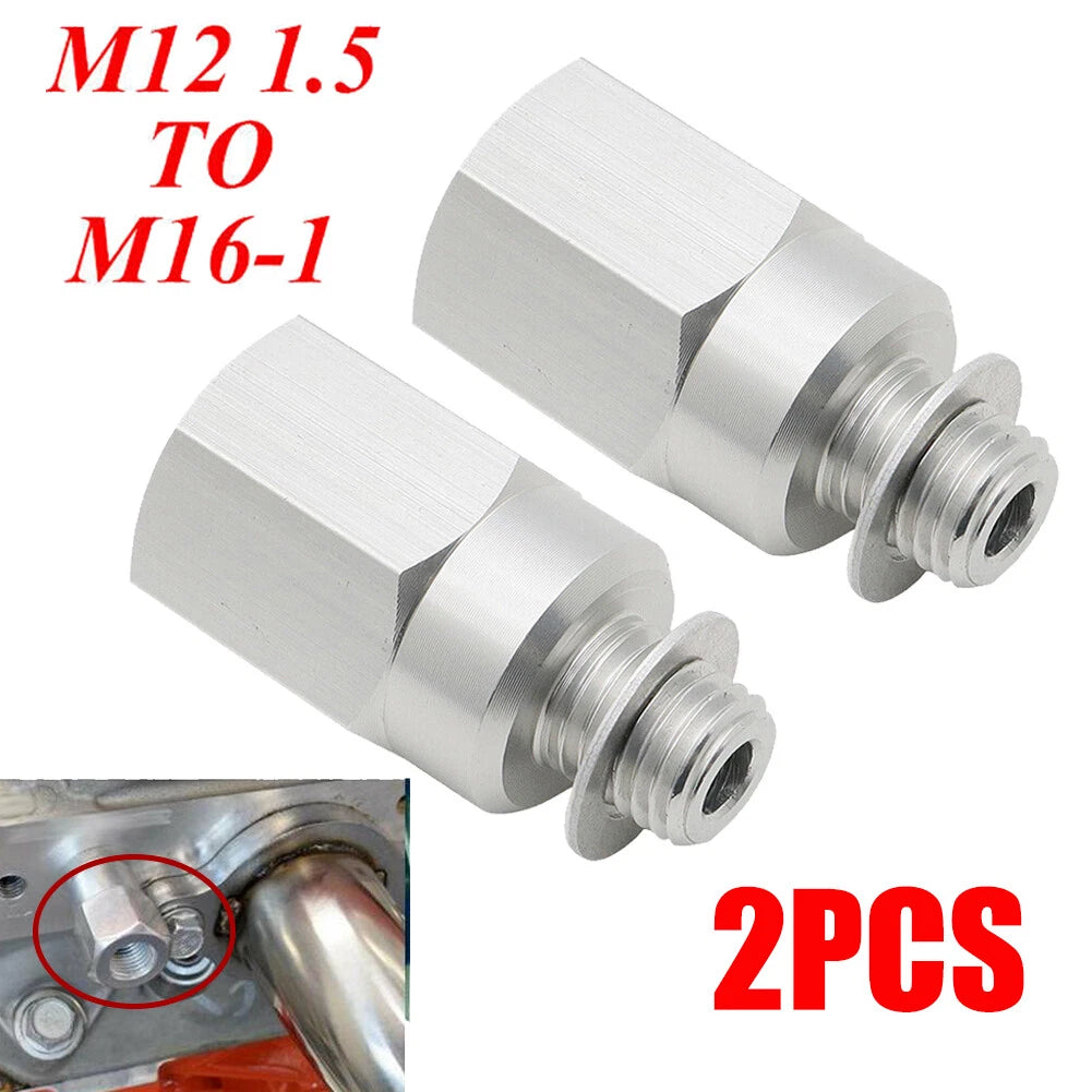 2PC Coolant Temperature Sensor Adapter for LS Engine LS1 LSX Swap M12-1.5 to M16