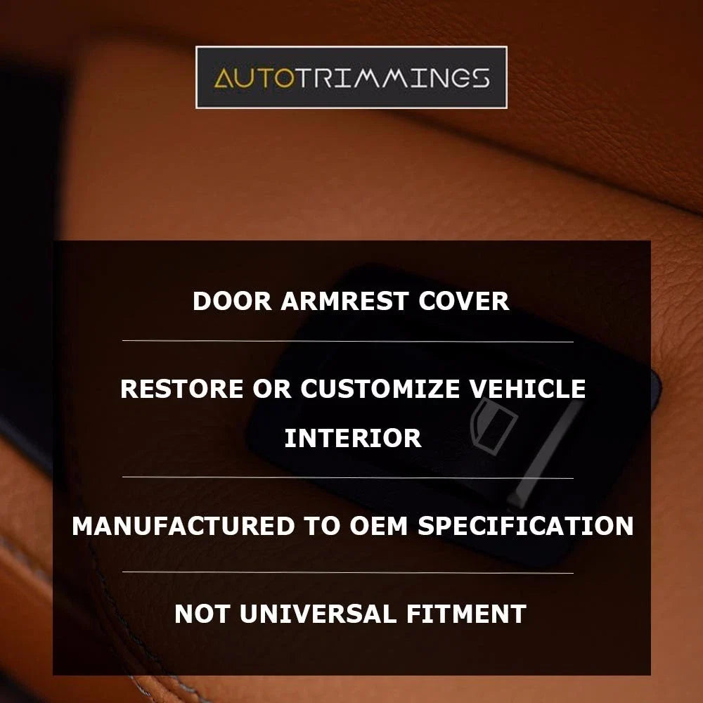 Front Door Armrest Cover for Honda Civic Sedan (2016–2020) Black Leather
