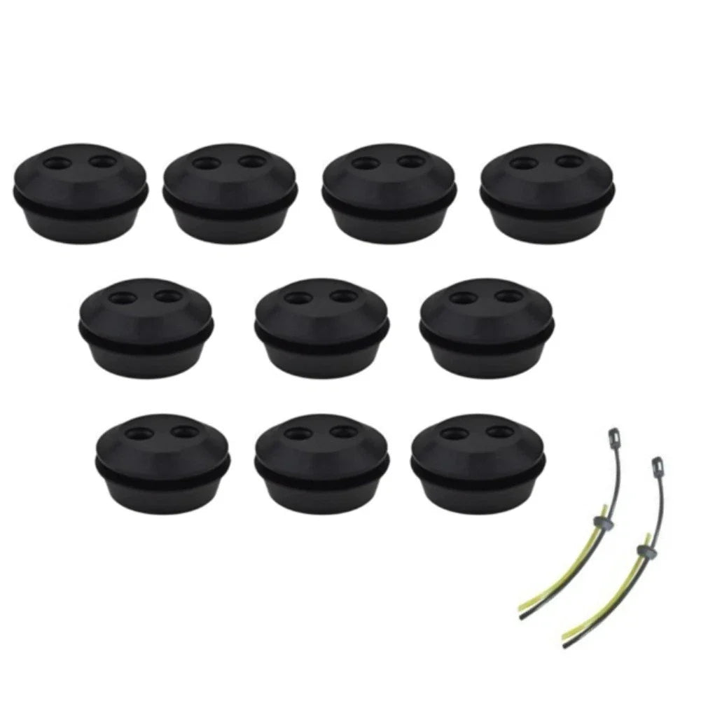 10pcs Fuel Tank Rubber Grommet 21.5mm 2 Hole for Trimmer (Use)