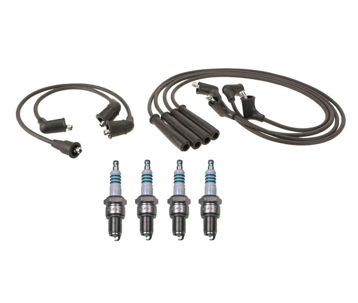 Denso 7mm Wire Set & 4 Iridium Power Spark Plugs for 2.0L 2.6L L4