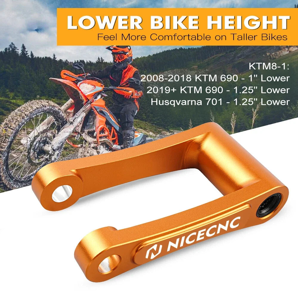 1" Rear Suspension Lowering Link Kit for KTM 690 Enduro/SMC (2008–2018)