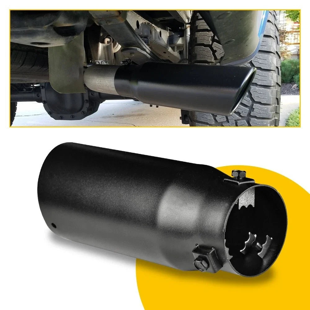 Universal Black Stainless Steel Exhaust Pipe Tail Muffler Tip