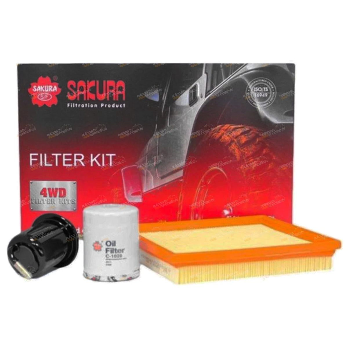 Oil & Air Fuel Filter Service Kit for Ford Courier (1990 - 1996)