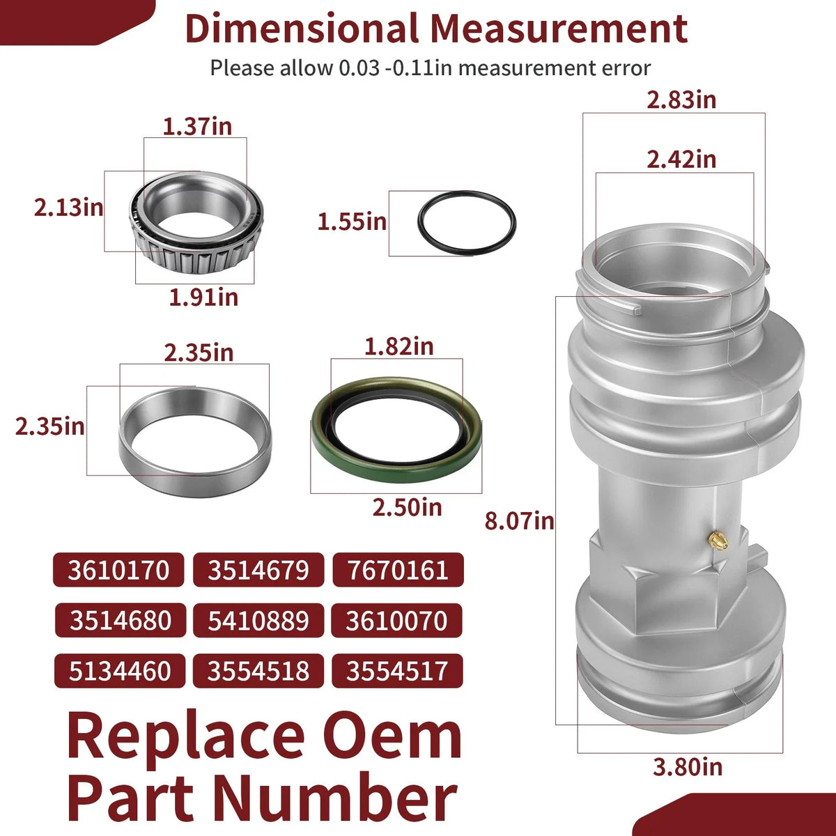 Rear Hub Kit for Polaris Scrambler 500, Trail Blazer 250, 330, Trail Boss 330 (1999–2007)