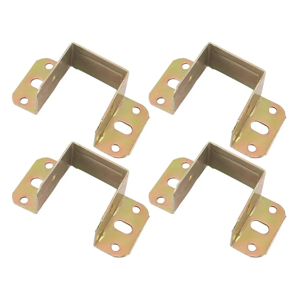 Set of 4 Metal U Shaped Bed Brackets for Sofa Beds