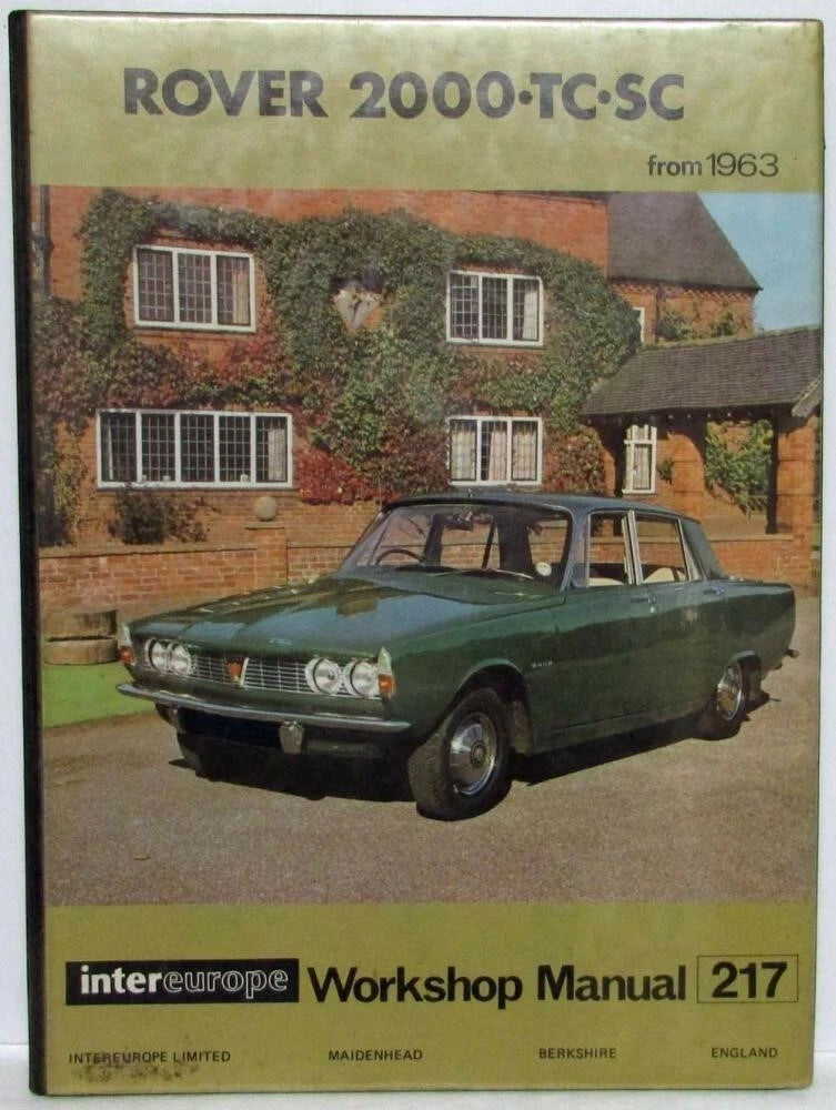 Workshop Service Repair Manual for Rover 2000 TC SC (1963–1973)