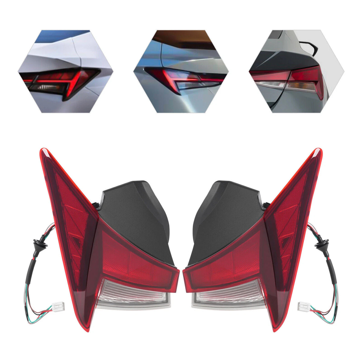 Set of 2 Outer Tail Lights for Hyundai Elantra (2021–2024) 92401-AA000, 92402-AA000