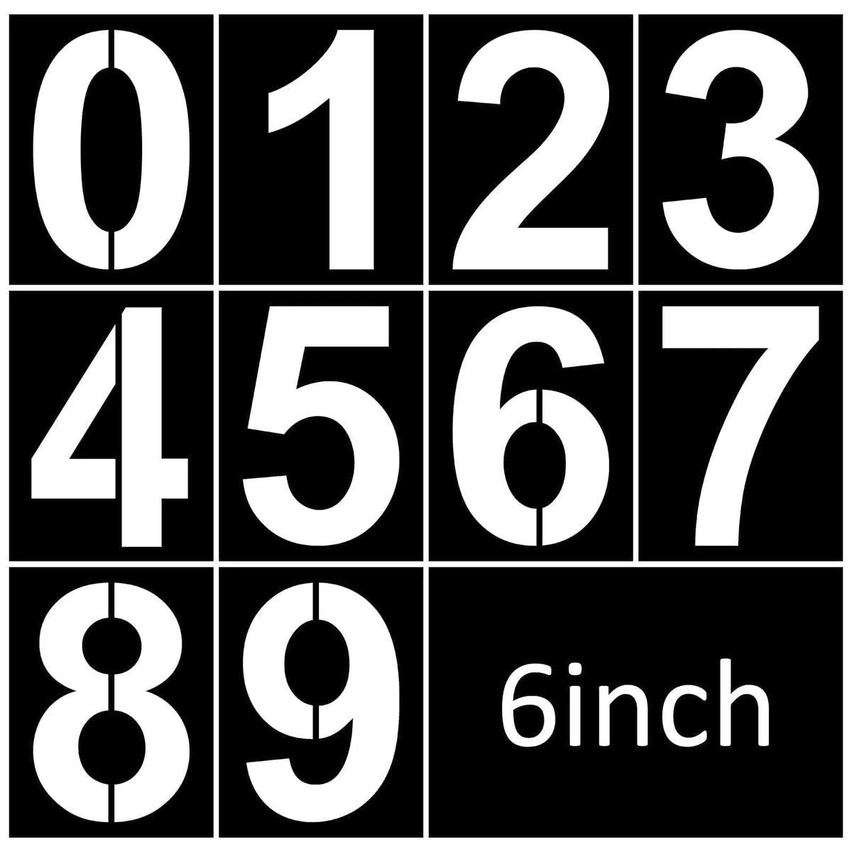 6 Inch Number Stencils for Various Applications (Reusable)