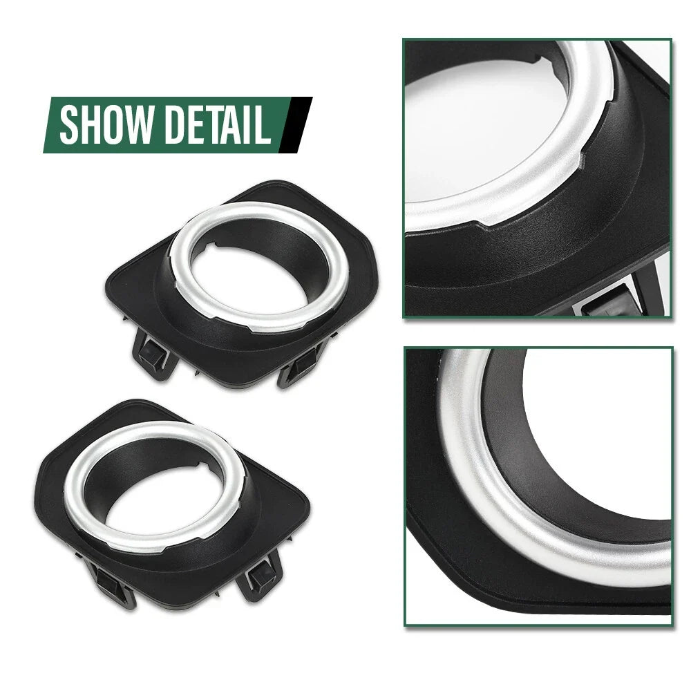 Front Bumper Fog Light Bezel Cover with Chrome Trim for Land Rover LR4 (2010–2016)