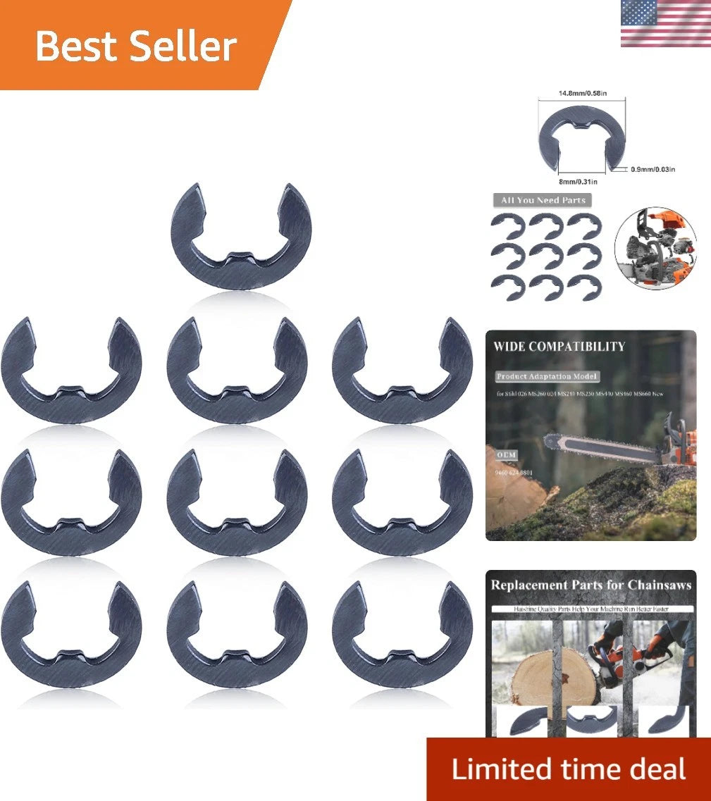 Set of 10 E-Clip Kit for Stihl Chainsaws (017-660)