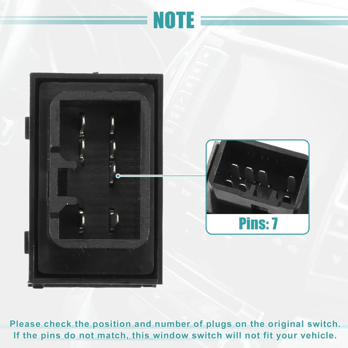 Set of 1 Power Window Switch for Kia (No. 935803W000WK)