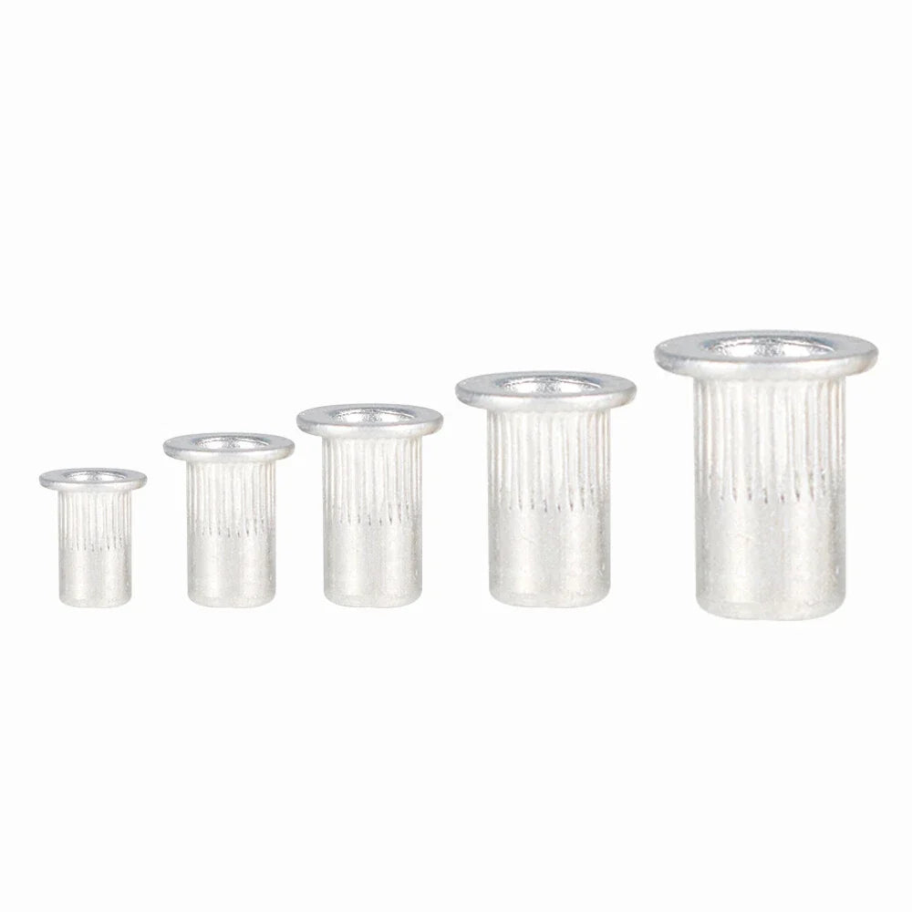 150-Piece Aluminum Rivet Nut Kit for Metric Applications (M3–M8)