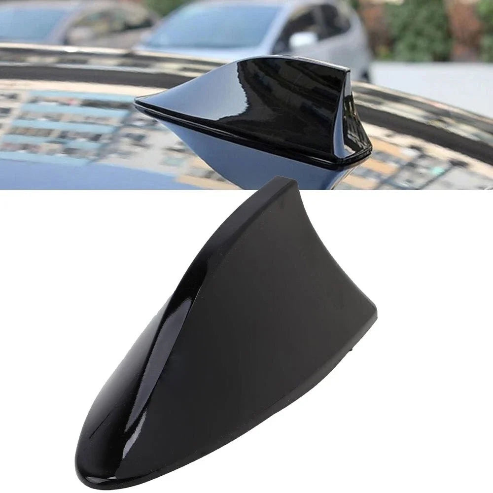 Universal Shark Fin Antenna Kit for Motorcycle Car Boat - Black