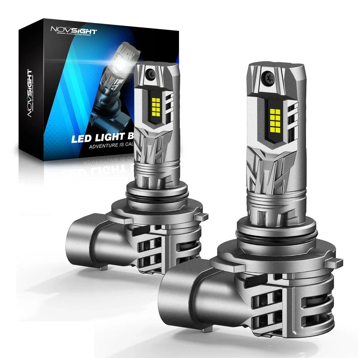 2X 9005 LED Headlight Bulbs Kit for NOVSIGHT (30000LM, 6500K)