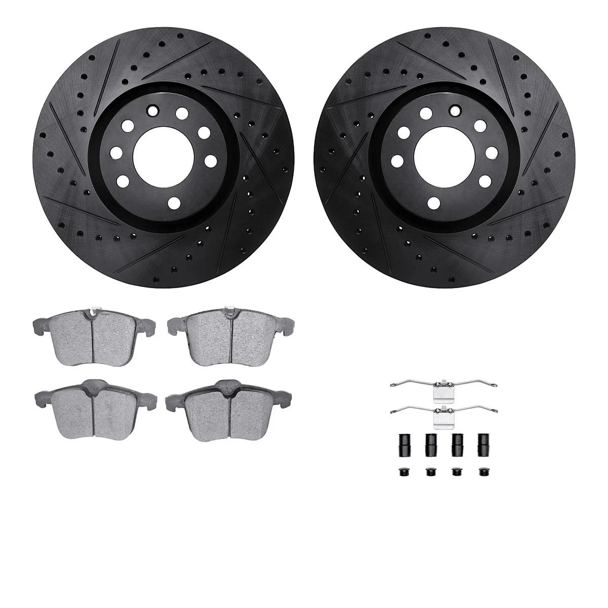2X Brake Disc and Pad Kit for Saab 9-3 (2006–2011) WHWH1-65023