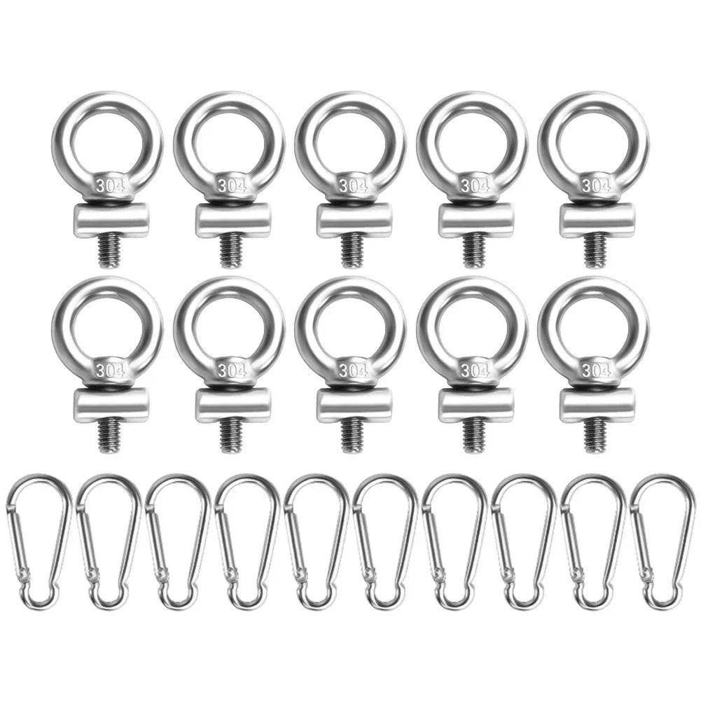 Awning Track Rings for Camping Setup (304 Stainless Steel)