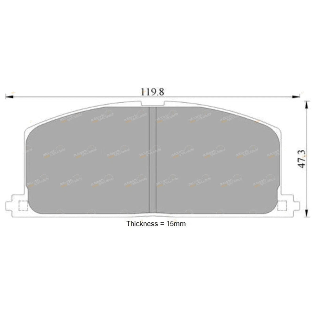 Brembo Front Disc Brake Pad Set for Toyota Tercel AL25 (1982-1988)