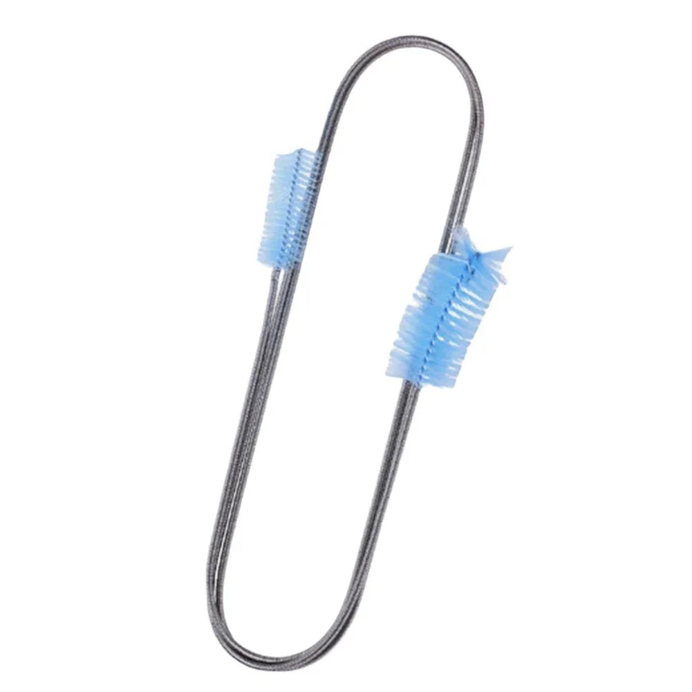 U-Shaped Pipeline Brush for Aquariums (1550mm Steel Spring Core)