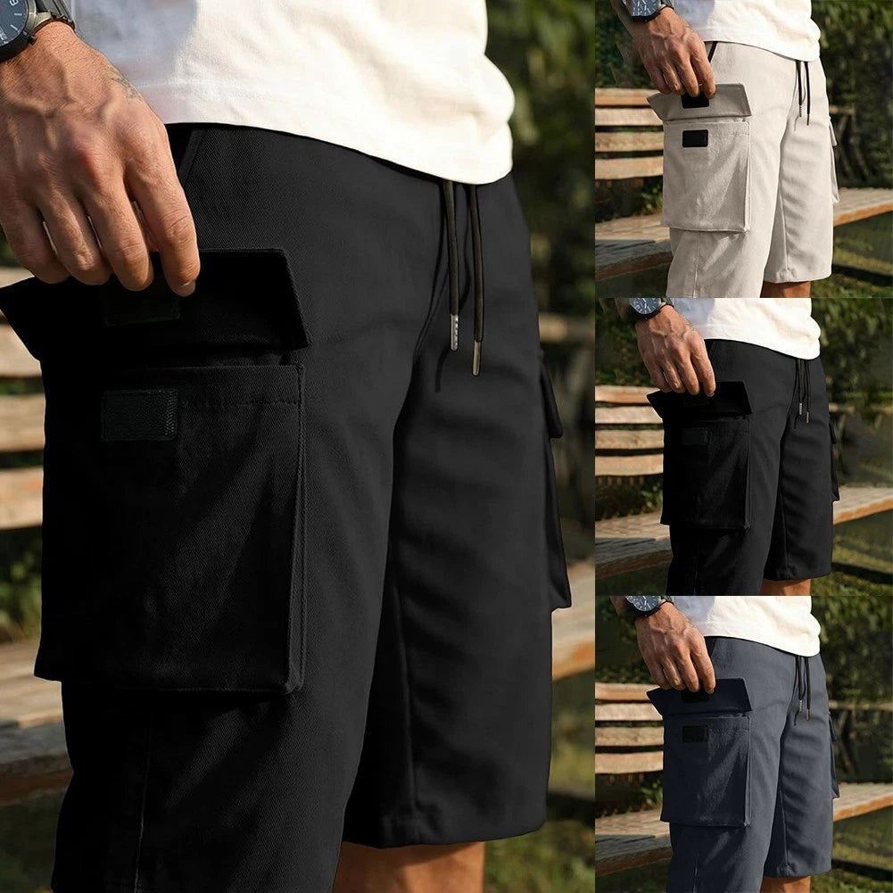 Men's Capri Pants for Spring and Summer with Cargo Pockets