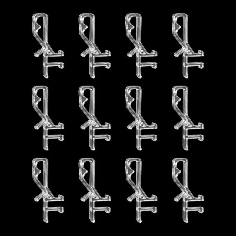 12 PCS Hidden Valance Clips for Window Blinds (1-7/8 inch Clear)