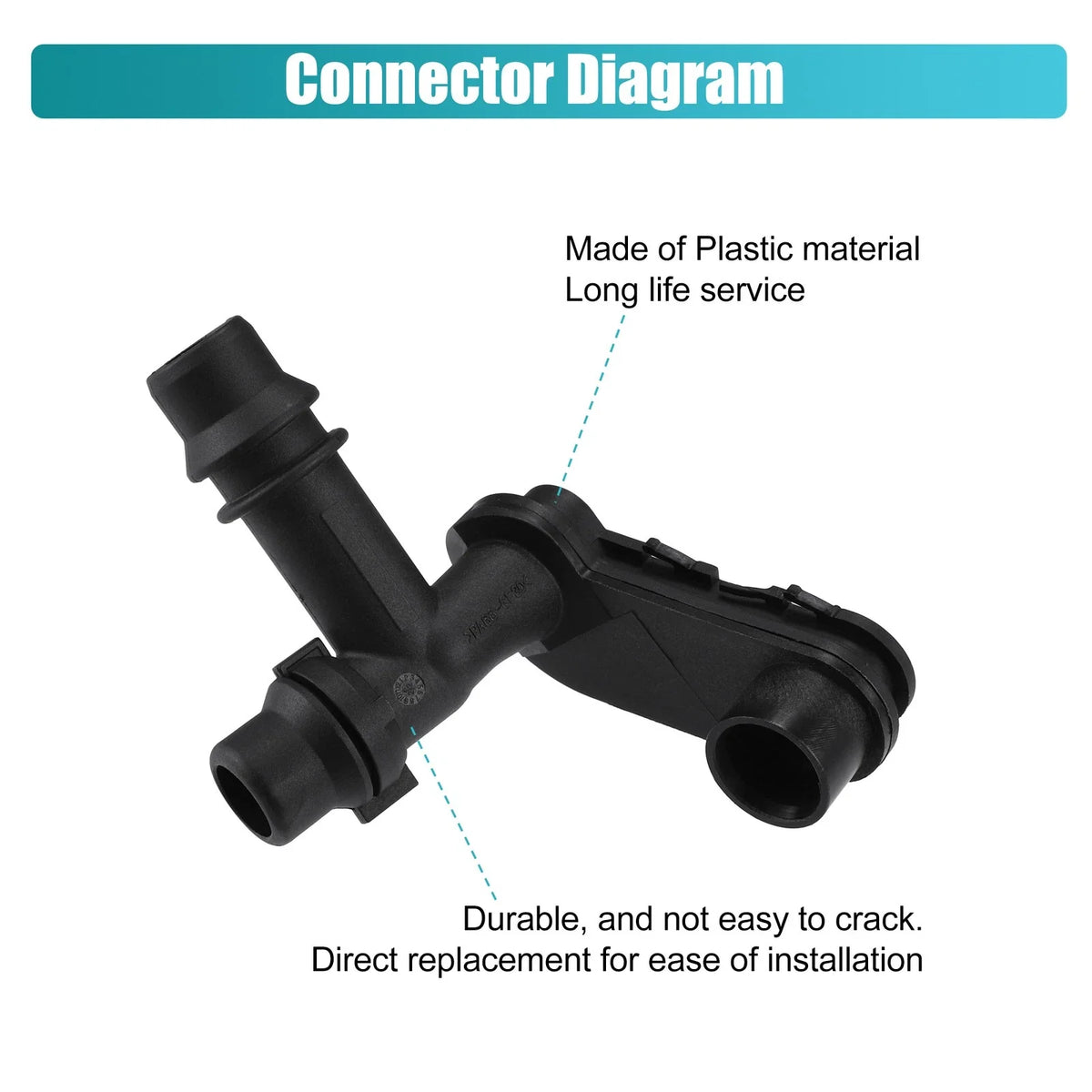 Engine Coolant Hose Connector for BMW 323i, 325i (1999–2000) No. 17111707817