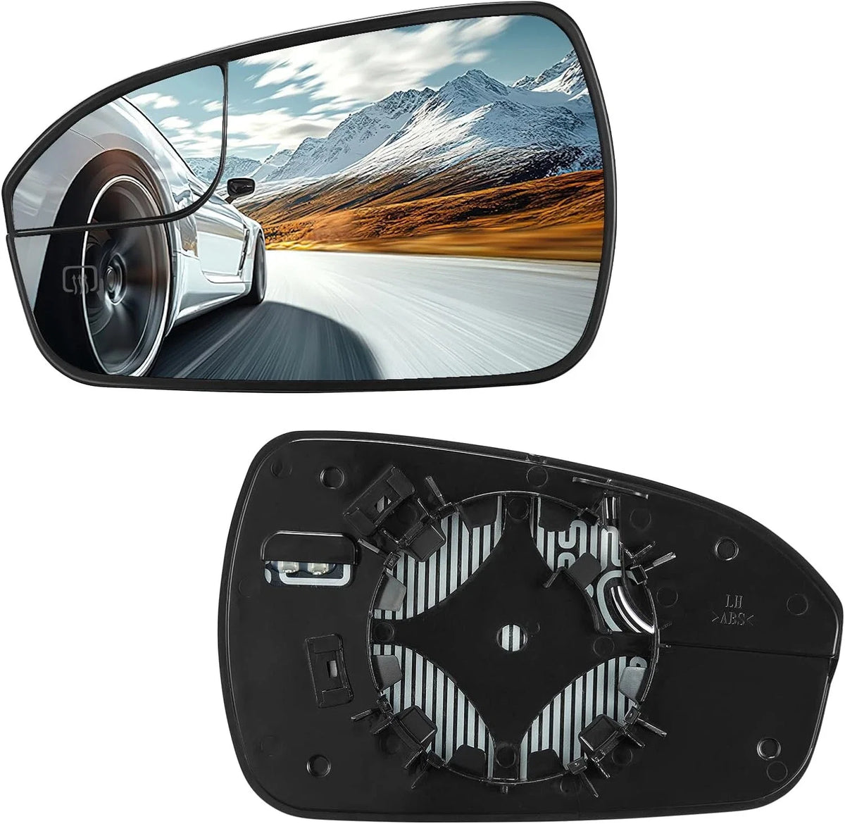 LH Power Heated Mirror Glass for Ford Fusion (2013–2020)