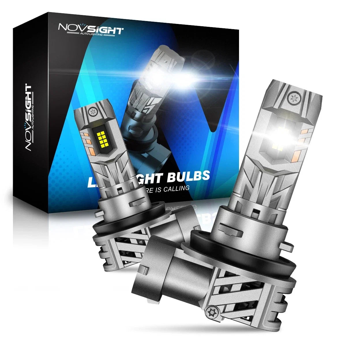 2X H11 H8 LED Headlight Kit for NOVSIGHT (High Low Beam, 6500K)