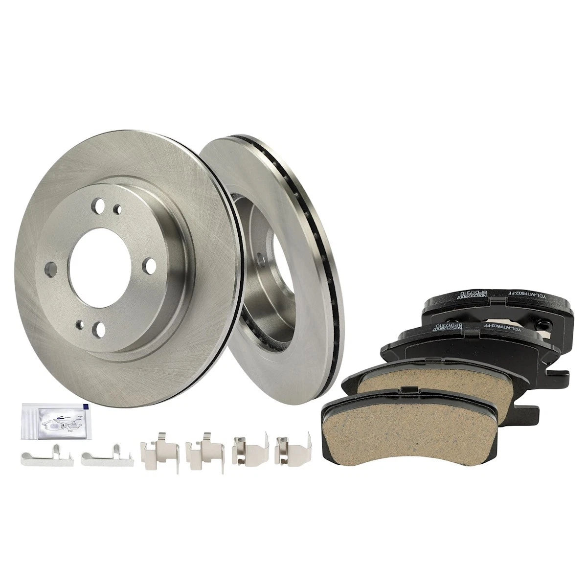 2X Brake Disc and Pad Kit for Mitsubishi Mirage (2014–2015) 18054045, BR901452, D1731