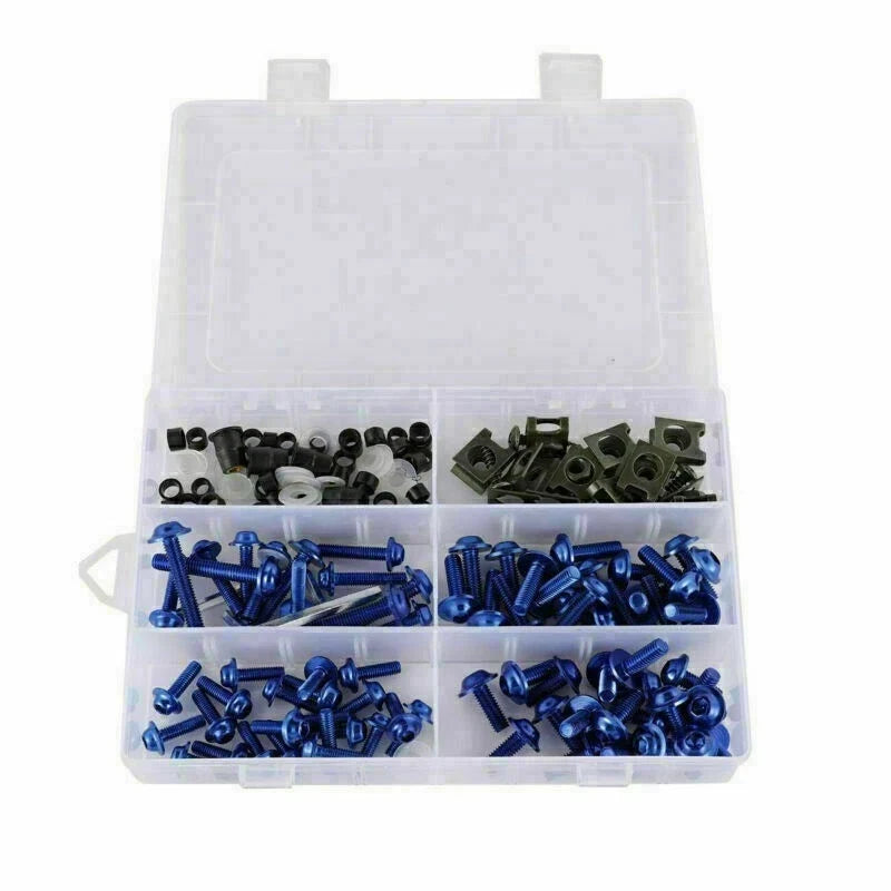 Fairing Fender Fastener Kit for Motorcycle (177X) - Blue