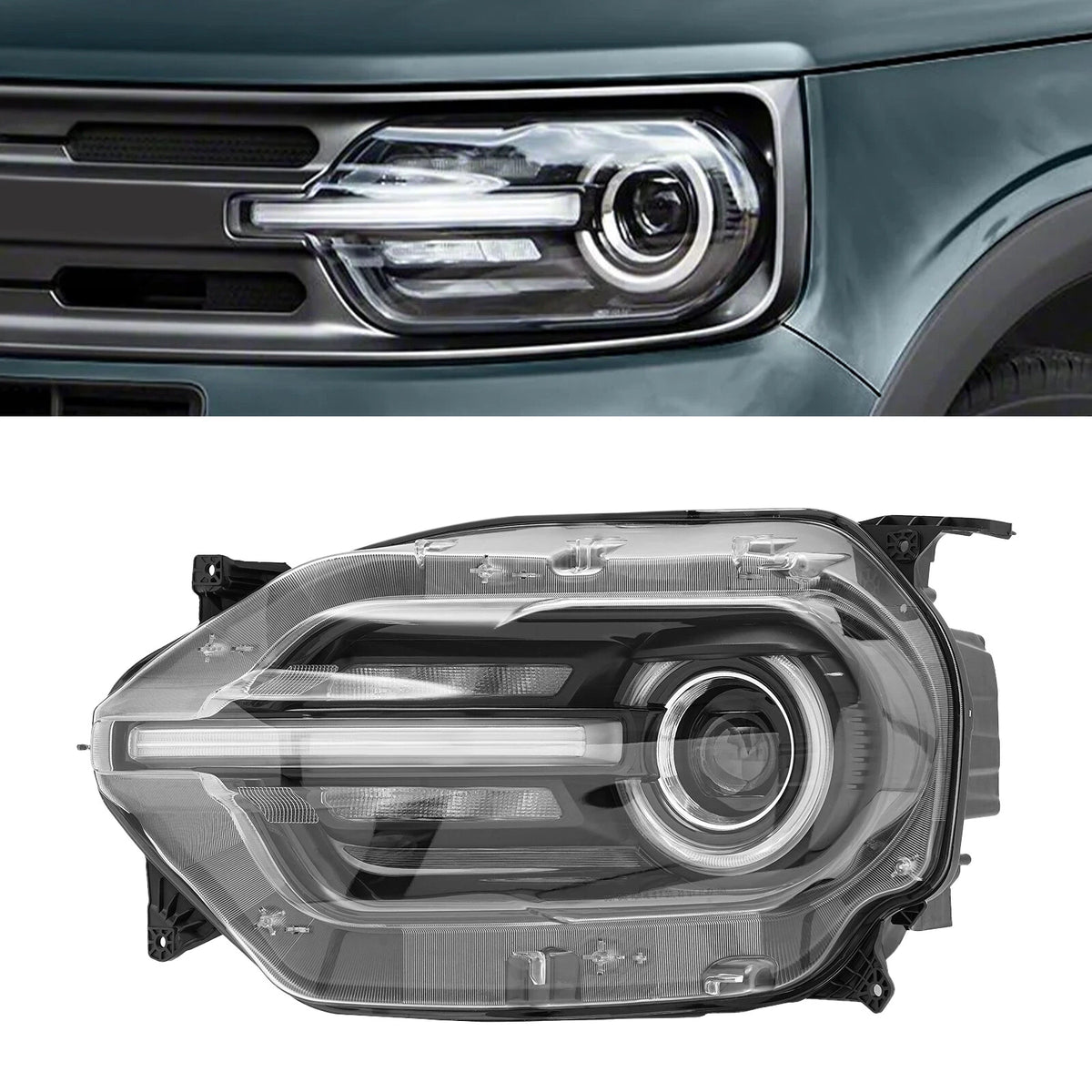 Full LED Headlight Assembly for Ford Bronco Sport (2021–2024) M1PZ13008G