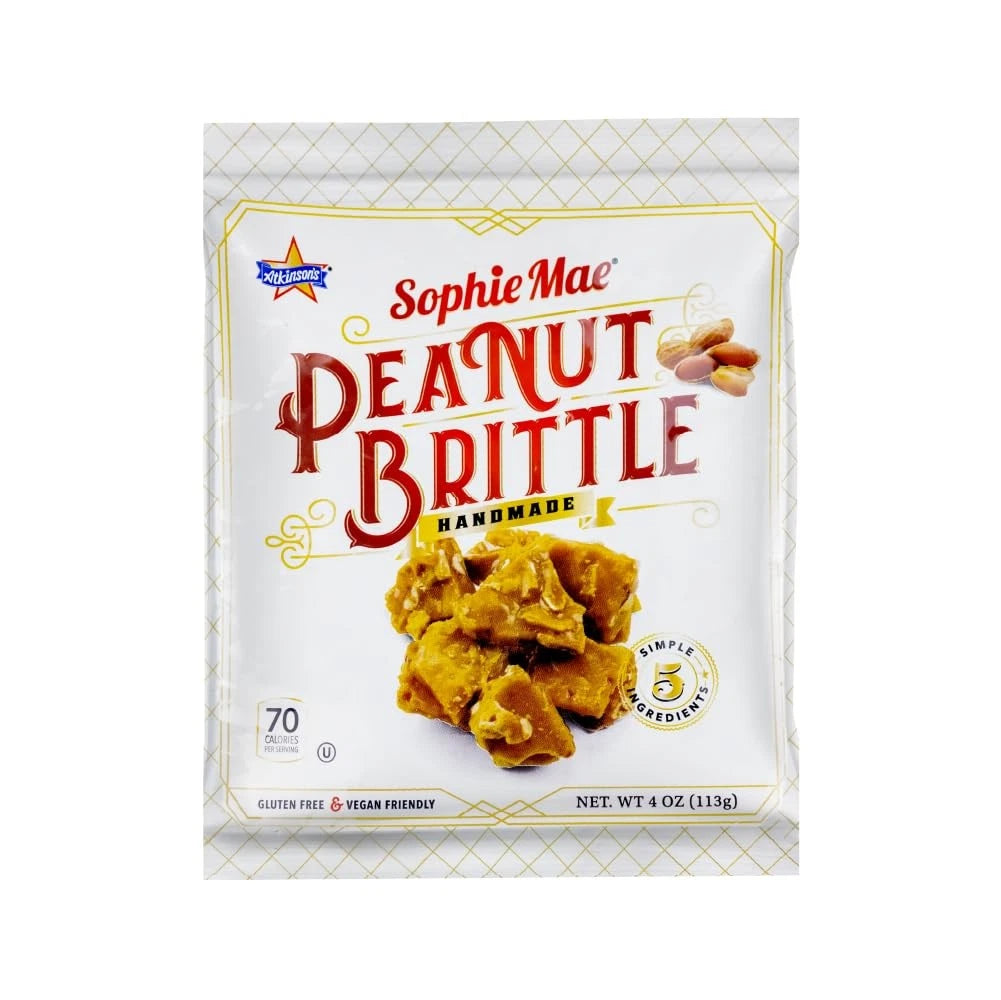 Pack of 12 Peanut Brittle Bites - Salty Sweet 4.0 Ounce