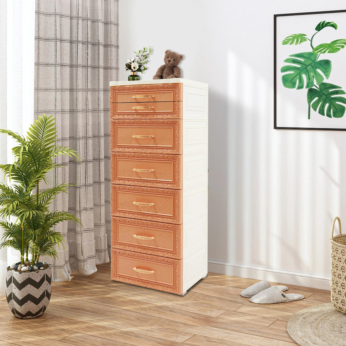6-Tier 7-Drawer Rolling Storage Cabinet for Mobile Organizer (No Year Range)