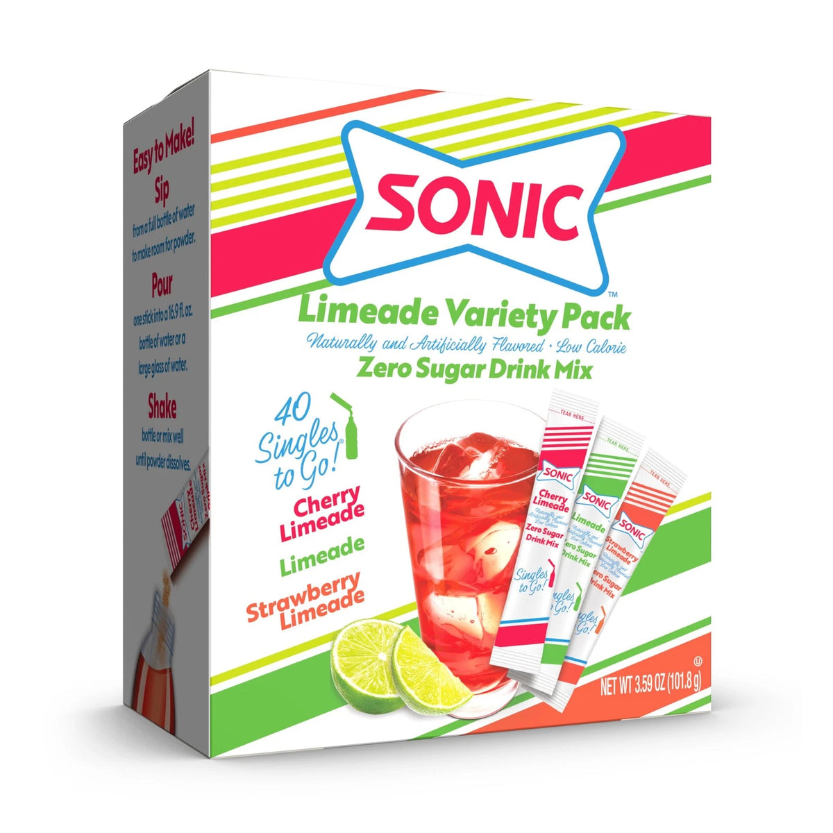 Sonic Singles To Go Limeade Variety Pack (Pack of 12)