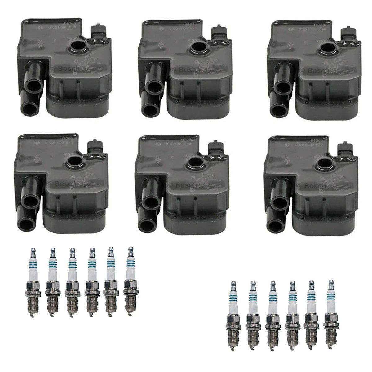 Set of 6 Ignition Coils & 12 Iridium Spark Plugs for Crossfire V6