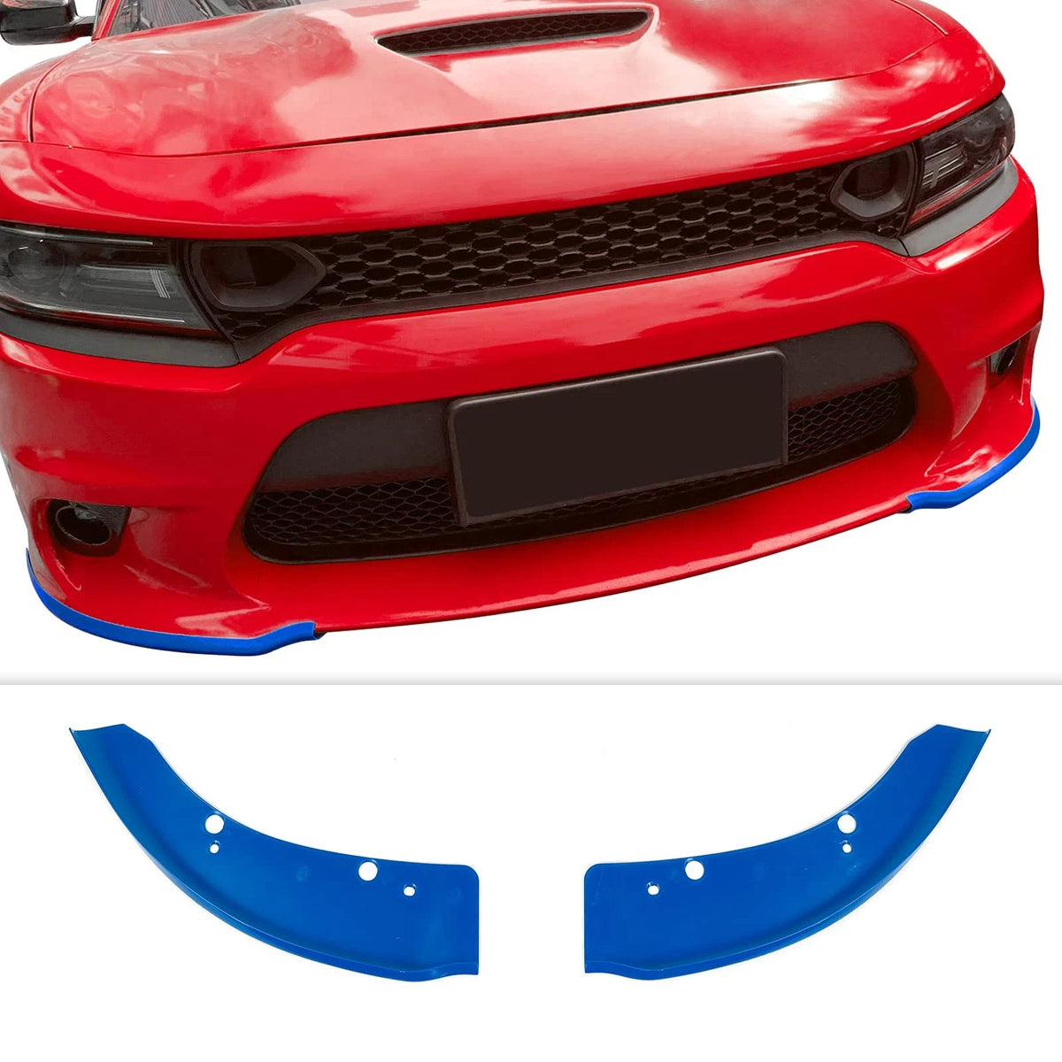 Front Bumper Lip Splitter Protector for Dodge Charger (2015–2021) - Blue