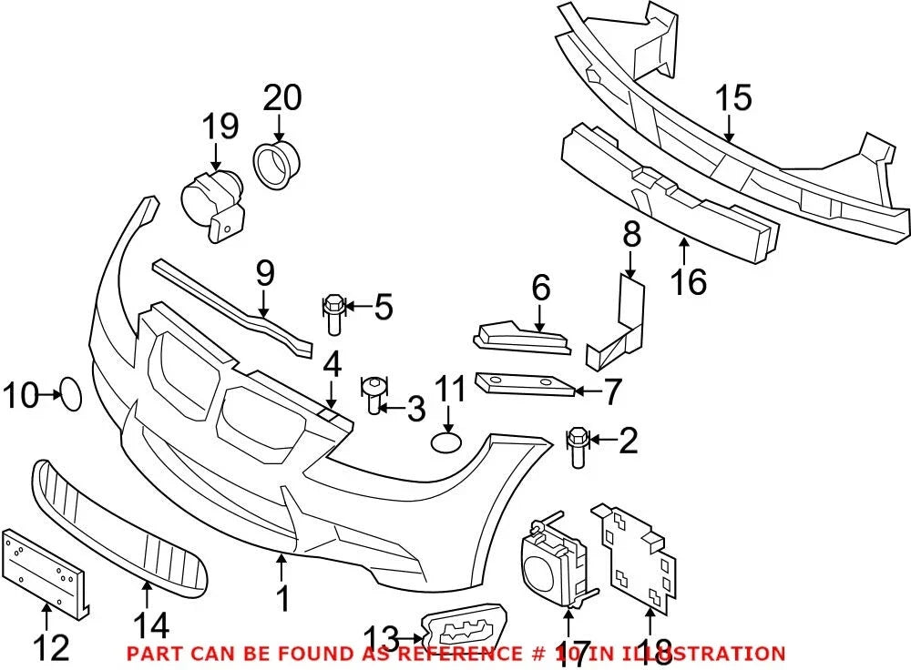 Tow Eye Cap for BMW (OEM 51118043981)