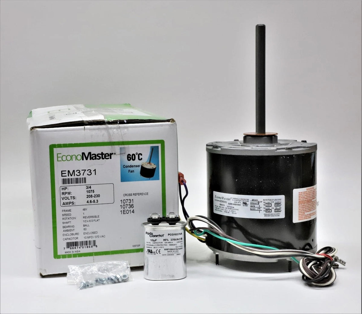 A/C Condenser Fan Motor for Fasco D931 (3/4 HP, 1075 RPM)