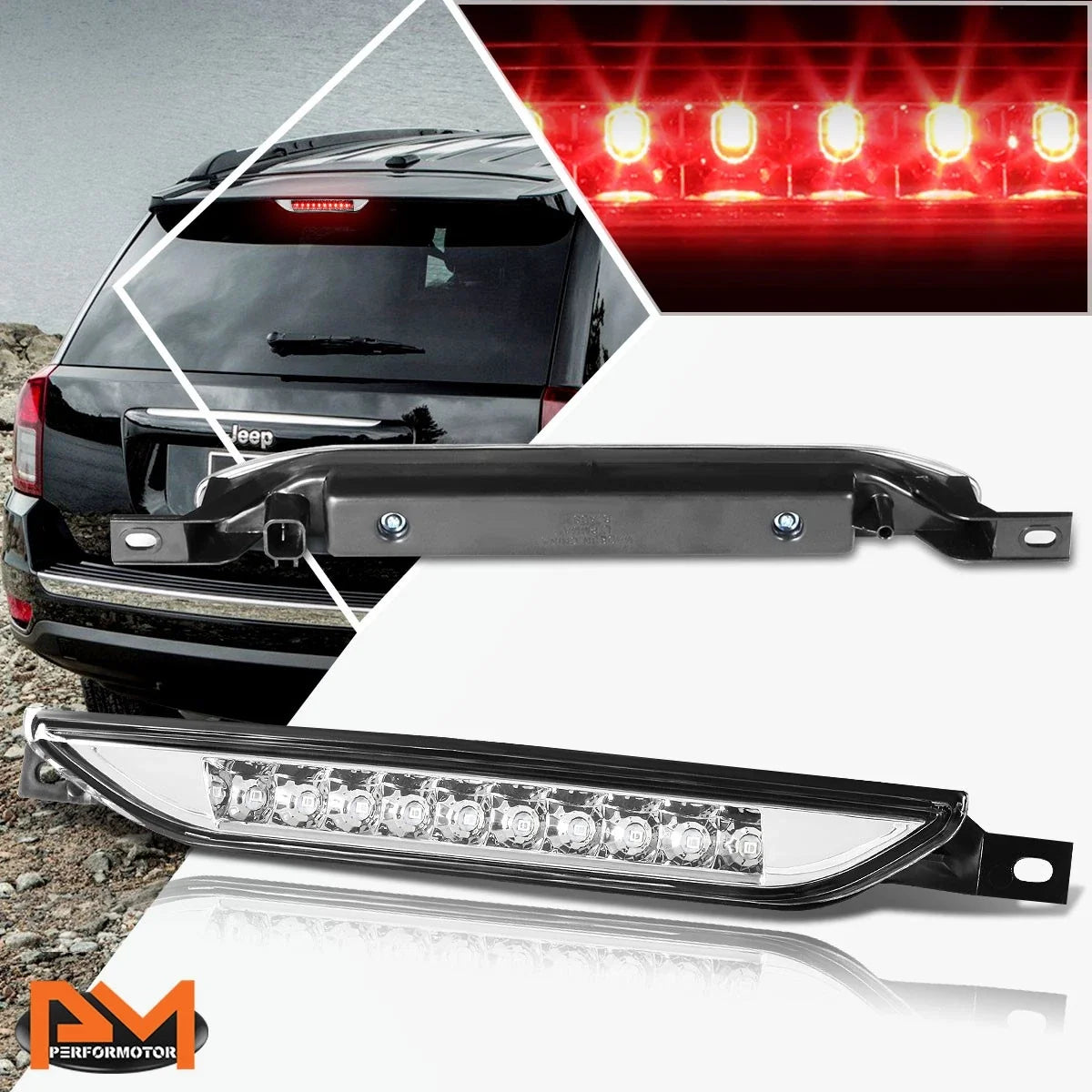 LED Third Brake Light for Jeep Grand Cherokee (2011–2017) Chrome
